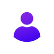 Solid Purple gradient user icon. Web icon.