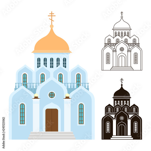 Fotografía Orthodox churches vector icons