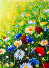 Flowers Field Oil Painting