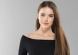 © Utkamandarinka - Beautiful hair woman long brunette hairstyle female healthy skin beauty makeup cosmetic concept