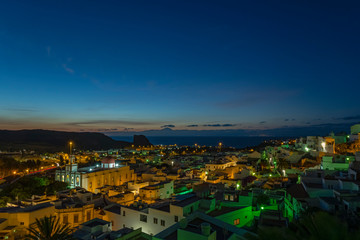 Wall Mural - Canary islands gran canaria winter night city