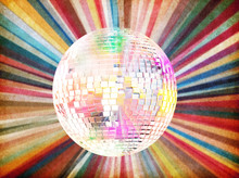 Bright Color Disco Ball Background