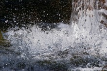 Closeup Waterfall Splash
