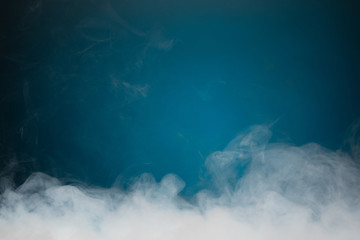 dense smoke on blue background
