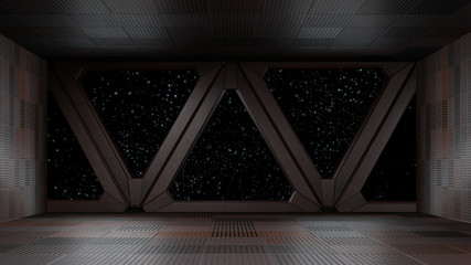 Wall Mural - Space environment, ready for comp of your characters.3D rendering