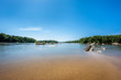 Panorama vom Essequibo Fluss in Guyana Südamerika, Teil des Amazonas Gebietes