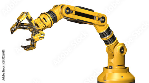 yellow robot arm