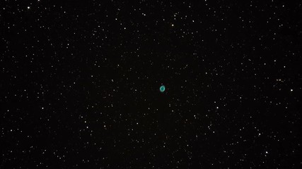 Wall Mural - Zoom in on a ring shaped nebula in space