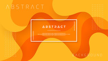 Dynamic Textured Background Design In 3D Style With Orange Color. EPS10 Vector Background.