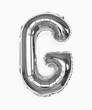 Capital letter G silver balloon