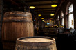 © kishivan - wooden desk top barrels and space for your decoration