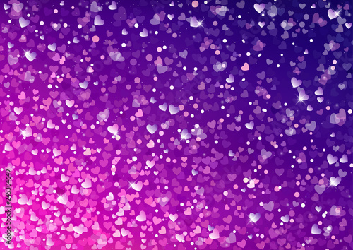 Glittering Hearts Textured Background - Colorful Illustration for Your Valent...