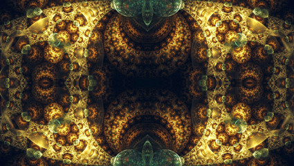 Canvas Print - 3d computer generated artistic abstract firing fractal patterns artwork