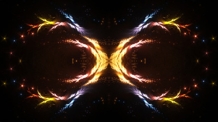Canvas Print - abstract artistic multicolored modern fractals artwork as an x-mark