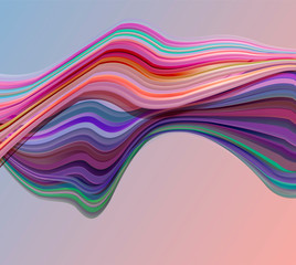 Wall Mural - Modern colorful flow poster. Wave Liquid shape in colorful background.