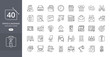 © Fand - Business office icon set. Set of Business Office Related Vector Line Icons. Contains such Icons as Desk, Document, Clock, Folder, Printer, Task, money, and more. Office icons set - Vector