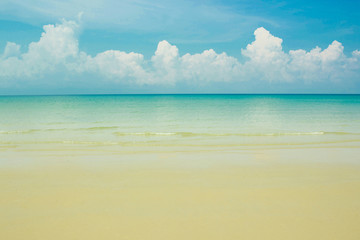 Wall Mural - blue sea with blue sky background