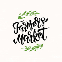 Wall Mural - Farmer's Market lettering