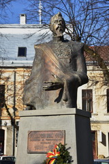 Statue of Alexandru Ioan Cuza Bistrita, Romania, circa 2016