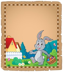 Wall Mural - Easter rabbit theme parchment 1