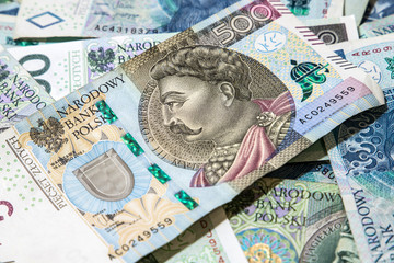 Polish money background