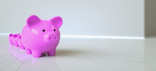  Piggy Bank save money real estate investment concept