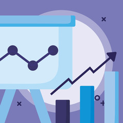 Wall Mural - bar chart design