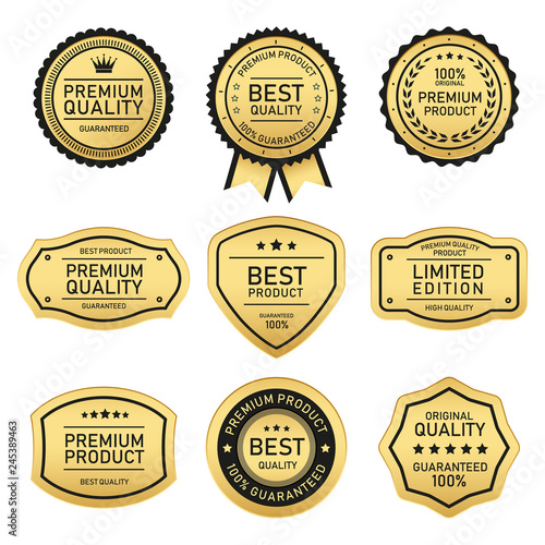 Cuadros en Lienzo set of gold vintage badges and labels