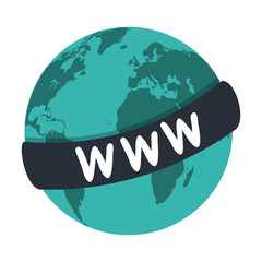 Wall Mural - World website symbol isolated