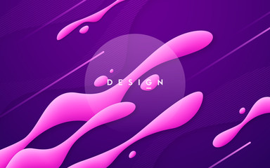Wall Mural - Abstract gradient geometric design, colorful wavy minimal background. 