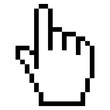 nmps12 NewMousePointerSign nmps - english - pixel: cursor mouse pointer element - computer - click - hand - simple template - xxl g7118
