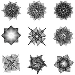 Holiday patterns of stars and flowers for gifts ground