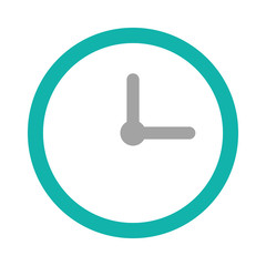 Wall Mural - time clock isolated icon