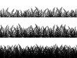 © maribom - Grass borders silhouette set on white background vector