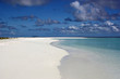 Beautiful deserted bounty island, with white sand and blue sea as far as the eye can see