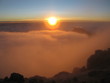 Sunrise from the top of Mount Kilimanjaro, above the clouds