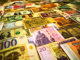 Background made of money banknotes