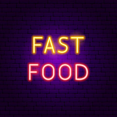 Canvas Print - Fast Food Neon Sign