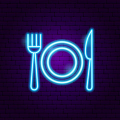 Canvas Print - Menu Food Neon Sign