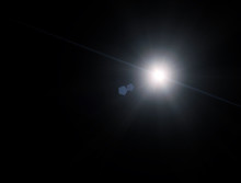 Luci E Stelle Nella Notte, Astri Nel Cielo. Effetto Rifrazione Lente. Osservare Corpi Celesti, Nuovi Sistemi Solari