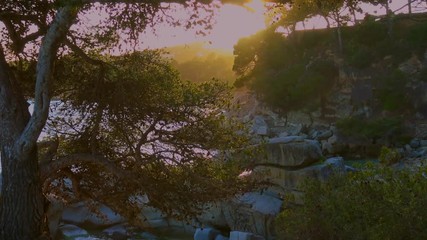 Poster - Beautiful sunset colors in a Spanish Costa Brava near the village Sant Antoni de Calonge, Torre Valentina