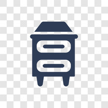 Bedside Table Icon Vector