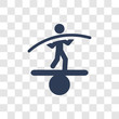 Tightrope walker icon vector