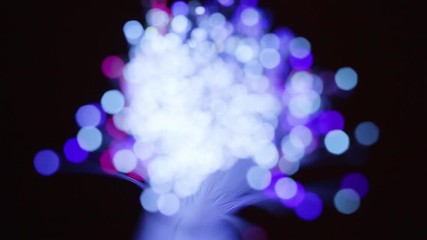 Macro shots of Fiber optics glass strands