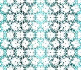 Wall Mural - Seamless Geometrical Floral Texture. Vector Illustration. For Design, Wallpaper, Fashion, Print. Light green Gradient