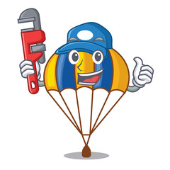 Wall Mural - Plumber parachute in shape of acartoon fuuny