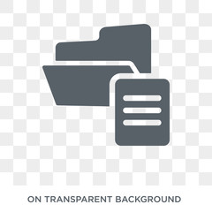 Wall Mural - folder icon. folder design concept from collection. simple element vector illustration on transparen