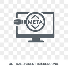 Meta Elements icon. Trendy flat vector Meta Elements icon on transparent background from Technology collection. High quality filled Meta Elements symbol use for web and mobile