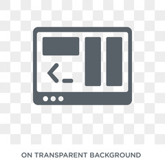 Wall Mural - screen icon. trendy flat vector screen icon on transparent background from programming collection. h