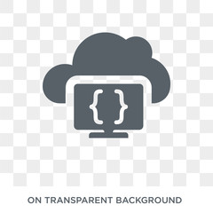 Wall Mural - computing icon. trendy flat vector computing icon on transparent background from programming collect